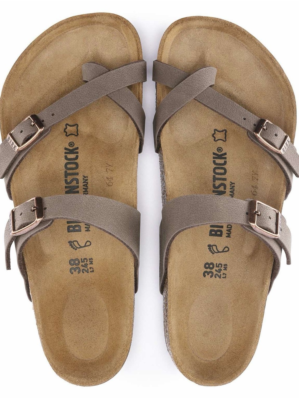 Birkenstock Mocha Two-Buckle Toe-Loop Sandal  (Sale Price Today Only) - Picture 3 of 5